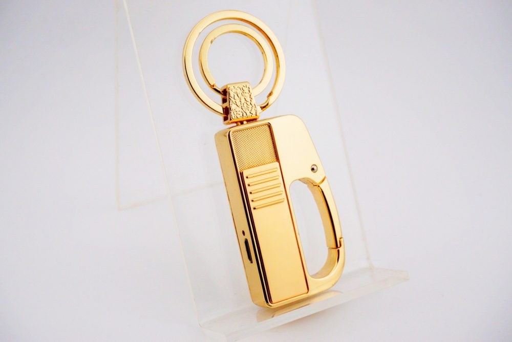 Kulcstartós USB Izzószálas Öngyújtó - Arany Színben (2)