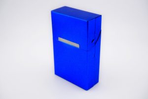 Cigaretta Doboz Mágneses - Aluminium Kék Szín