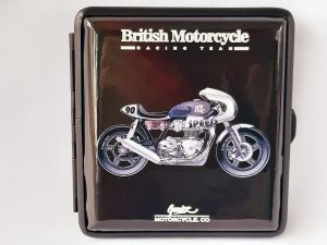 Cigaretta Tárca Cool Design Lakkozott - Motor - British Motorcycle (4/A)
