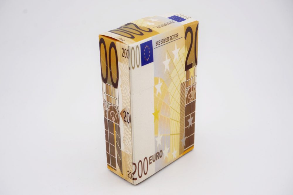 Cigaretta Doboz Papír Tok - 200 Euro