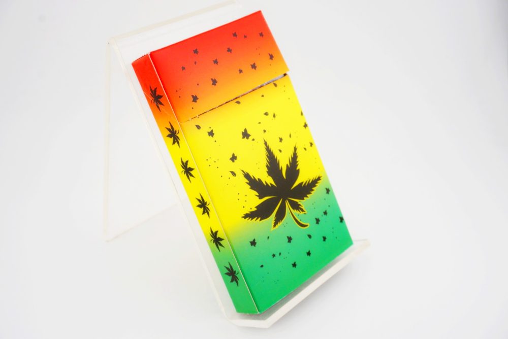 SLIM Cigaretta Doboz Papír Tok - Cannabis (2)
