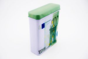 Cigaretta Doboz Fém - 100 Euro