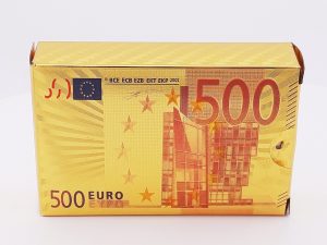 Póker Kártya Vízálló 500 Euro – Arany színben