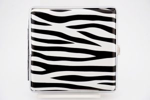 Cigaretta tárca - Zebra mintás fekete-fehér