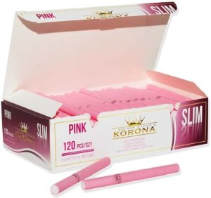 Cigaretta Hüvely - Korona Slim Rózsaszín - Pink (120db)